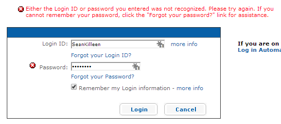 Intel RST Account password not working
