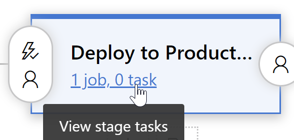 clicking the link to view stage tasks