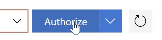 the authorize button for subscription access