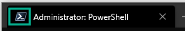 Windows terminal opened with an icon that indicates that powershell core is the default