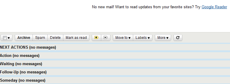 An update office e-mail inbox.