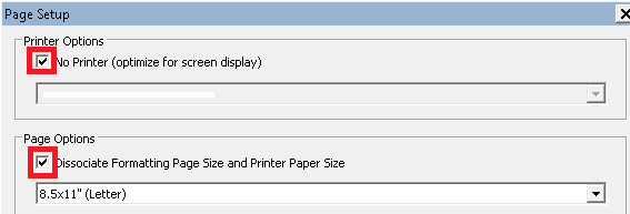 Crystal Reports Printer Options
