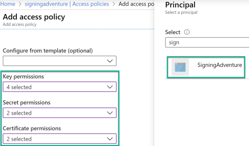 Access Policy options