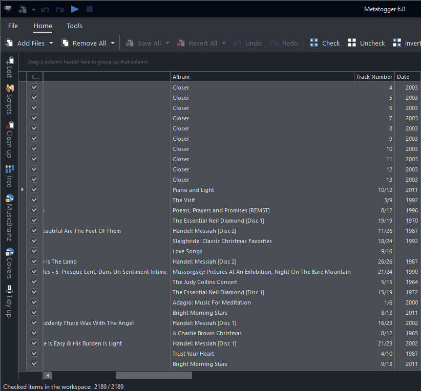 An animated walkthrough of using the scripts screen