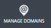 A screenshot of the location of the manage domains link