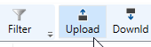A screenshot of the location of the upload button